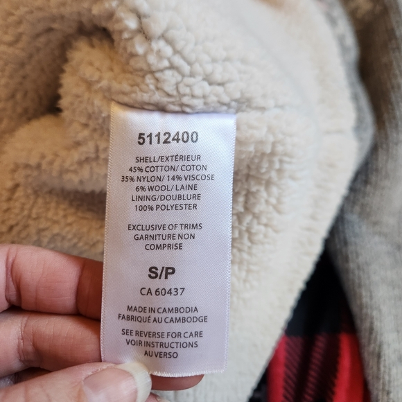 Sunice Stormpack Nordic Fair Isle Zip Knit Jacket Sherpa Lined Grey/Pink Wool S - Picture 5 of 6